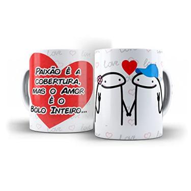 Imagem de Caneca Flork Paix?o ? cobertura mas o amor ? o bolo inteiro