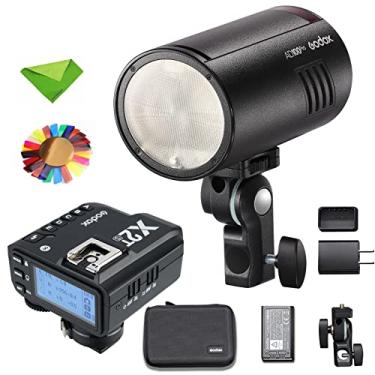 Imagem de Godox Flash AD100Pro AD100 Pro com gatilho de flash X2T-S, 100Ws 2.4G 1/8000 HSS, reciclagem de 0,01-1,5s, 360 flashes de potência total, bateria de 2600mAh, suporte TTL/M/multifunções