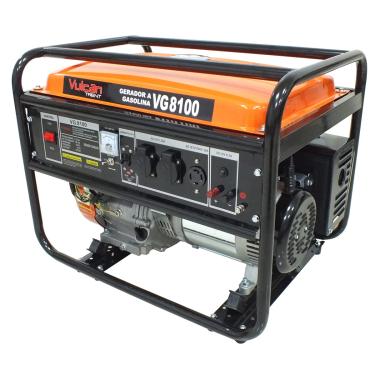 Imagem de Vulcan Trent Gerador a Gasolina 4T 420Cc 15Hp 6.5 KVA 6500Watts Bivolt Partida Manual VG8100