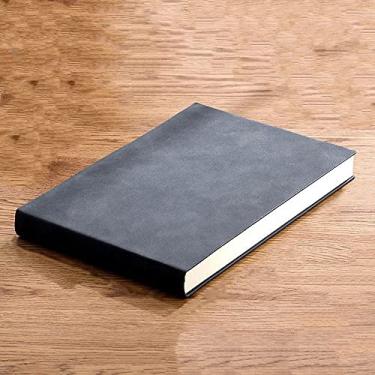 Imagem de Notebook B5 para anotações, marcadores de desenho, livro de grade de diário e bloco de notas de mapa mental diário para agenda de planejador de arte, cinza, governado