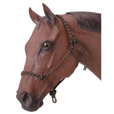 Imagem de Tough 1 Cabresto amarrado com corda de poliéster para cavalo, preto