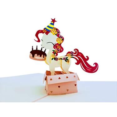 Imagem de iGifts And Cards Cartão de felicitações Pop Up 3D Cute Little Pony Birthday - Incrível, Feliz, Parabéns, Único, Celebração, Feliz Cumpleaños, Divertido, Adorável