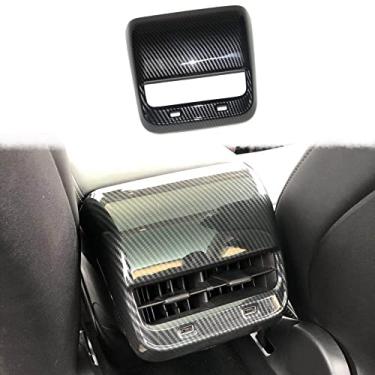Imagem de Justautotrim – Capa protetora de painel externo estilo fibra de carbono para Tesla modelo 3 2017 2018 2019Justautotrim Seat Button TSM3-0