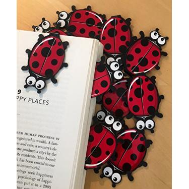 Imagem de Marcador de livro de joaninha para crianças e meninos – Conjunto de 10 – perfeito para incentivos escolares, artigos para festa de aniversário, incentivos de leitura, prêmios de lembrancinhas de festa, prêmios de leitura de sala de aula!