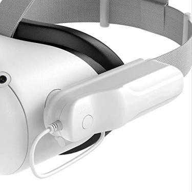 Imagem de Adequado para uso com fonte de alimentação de carga Quest 2, carregador portátil acessório, compatível com a banda original Quest 2 Original Strap e Elite Strap, 5000mAh VR acessório
