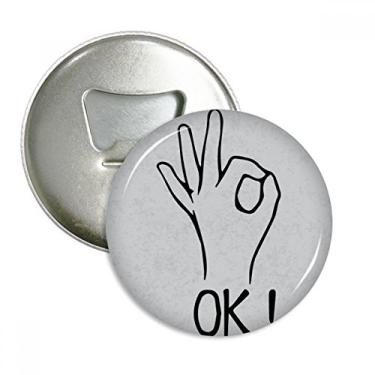 Imagem de Black OK – Emblema multifuncional com estampa de gestos e ímã de geladeira