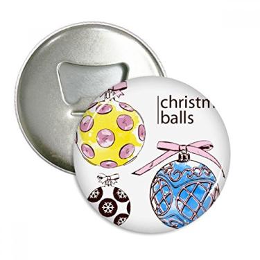 Imagem de Merry Christmas – Abridor de garrafas redondo com estampa de doces e emblema multifuncional