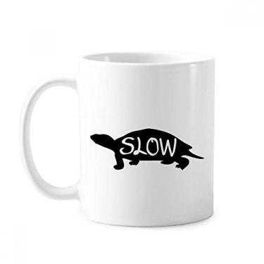 Imagem de Caneca natural de cerâmica com contorno de animal tartaruga preta cerâmica xícara de porcelana de café