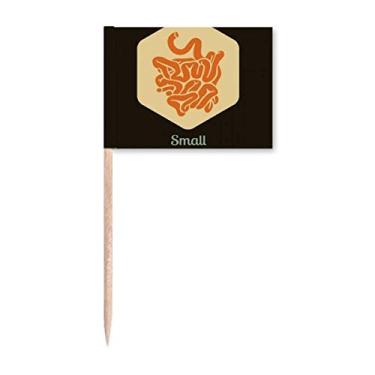 Imagem de Órgãos corporais pequenos palito de dente de intestino marcador marcador decoração de festa
