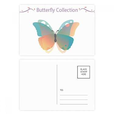 Imagem de Coleção Baby Pink & Blue Butterfly Conjunto de cartão postal de aniversário cartão de agradecimento