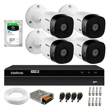 Imagem de Kit 4 Câmeras Bullet Vhl 1220 B Full Hd 1080p Hdcvi Lite + Dvr Gravador de Video Inteligente Intelbras Mhdx 1204 4 Canais + Hd 2tb