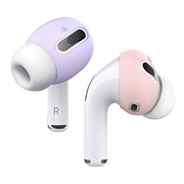 Imagem de elago 2 pares de capas auriculares para AirPods Pro compatível com Apple AirPods Pro, capa de silicone antiderrapante, livre de poeira [cabe na capa] (2 pares de 2 cores) [patente registrada nos EUA]