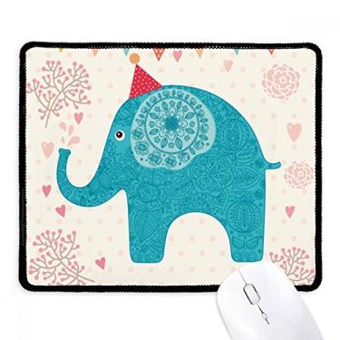 Imagem de Mousepad colorido com bandeira azul elefante da Red Hat Tapete de borracha para jogos