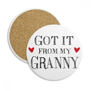 Imagem de Caneca Got It From My Grandma Gift Porta-copos Caneca de mesa Pedra absorvente de proteção de mesa