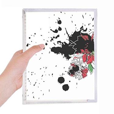 Imagem de Caderno de folhas soltas para aquarela com flores e peônias