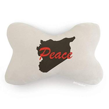 Imagem de DIYthinker Almofada de apoio para o pescoço do carro com citação Peace