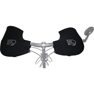Imagem de Bar Mitts Luvas para guidão de neoprene para montanha/transporte em clima frio, abertura de extremidade de barra única, grande