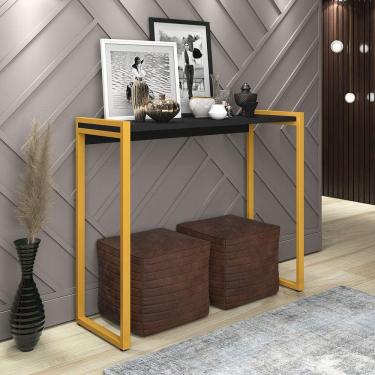 Imagem de Aparador Industrial Ísis Pés Em Aço Decorativo Sala Mesa