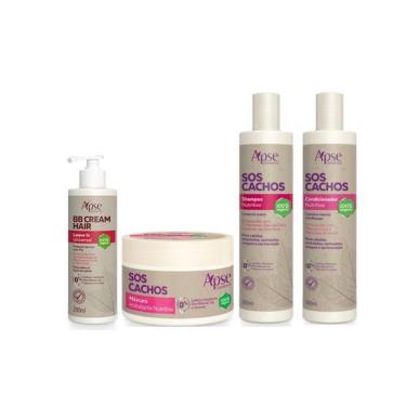 Imagem de Apse Cachos Shampoo E Condicionador E Máscara + Bb Cream - Apse Cosmet