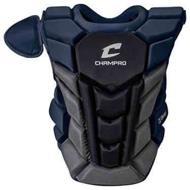 Imagem de CHAMPRO Protetor de peito ergonômico Optimus Pro Plus para cabos Commotio com tampa de ombro removível, 42 cm, azul marinho