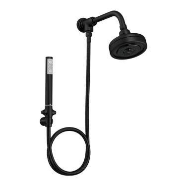 Imagem de Chuveiro Deca Acqua Plus 1990.BL.STD.KIT.MT de Parede com Desviador Black Matte