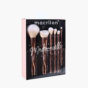 Imagem de Kit ED004 com 6 pincéis para maquiagem Mademoiselle, Macrilan
