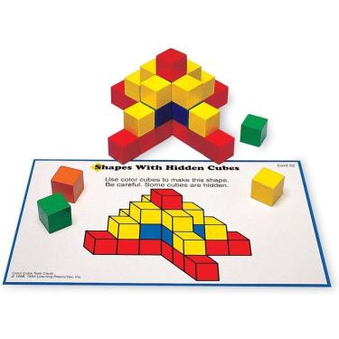 Imagem de Cubos coloridos, habilidades motoras finas, contagem, matemática, 100 unidades, para maiores de 3 anos