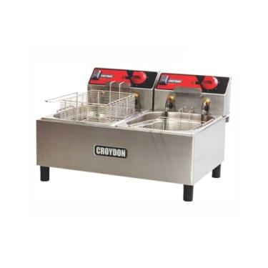 Imagem de Fritadeira Elétrica 220V com 2 Cubas de 4,5 Litros FC2B - Croydon