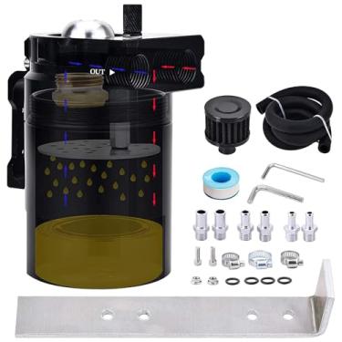 Imagem de Speedwow Filtro de garrafa de óleo para respirar ar com mangueira com kit universal preto