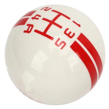 Imagem de Botão de Mudança de Marcha de 5 Velocidades, Impressão Transparente, Botão de Cabeça de Mudança de Transmissão, Ergonômico, Aperto Confortável para Mustang (Branco Vermelho)