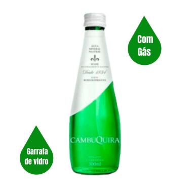 Imagem de Água Mineral Cambuquira Com Gás - Garrafa de Vidro - Pack 12X300ML