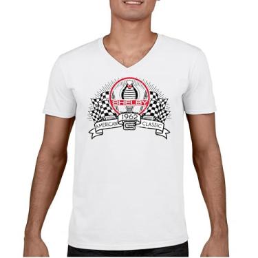 Imagem de Camiseta 1962 Shelby American Classic Gola V Vintage Mustang Cobra Racing GT500 GT350 Muscle Car Powered by Ford Tee, Branco, G
