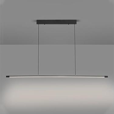Imagem de Lâmpada pendente linear LED Mesa de jantar Luz suspensa Lustre minimalista luminária de teto, lustres suspensos ajustáveis ​​em altura para ilha de cozinha Loja de escritório Estrela de luz Stabilize