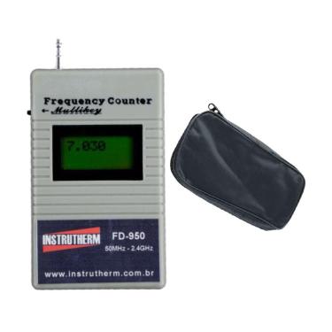 Imagem de Kit Frequencimetro Digital Bolso Faixa 50Mhz A 2.4Ghz P/rf Antena Hold Fd-950 Portátil Estojo Transporte Vinil Es-01