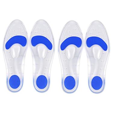 Imagem de 1 par de almofada para fascite plantar Palmilha de absorção Palmilha de silicone para pés para corredores Palmilhas de gel transparente Palmilha esportiva Palmilhas ortopédicas para pés Palmilhas para