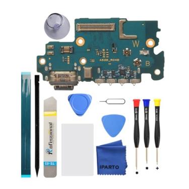 Imagem de iParto Kit de substituição de porta de carregamento para Samsung Galaxy A53 5G SM-A536U SM-A536U1 USB Flex Dock Connector Charging Flex Substituição com ferramentas