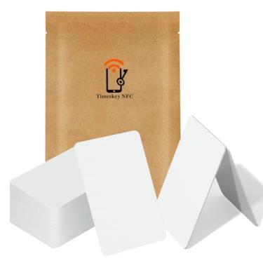 Imagem de 50 peças NTAG215 cartões NFC etiquetas NFC em branco PVC ISO NFC cartão 504 bytes memória compatível com Amiibo e TagMo