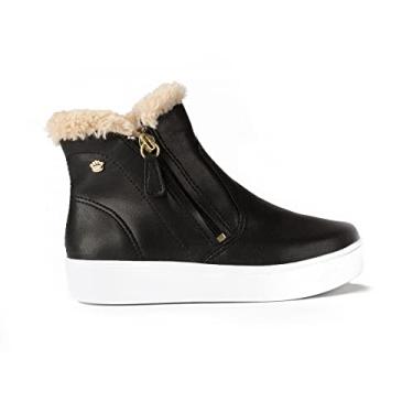 Imagem de Pink Cats, Tenis Abotinado Infantil Preto, Meninas, Preto (Black), 31