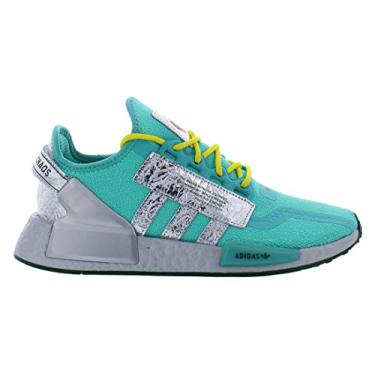Imagem de adidas Tênis de corrida masculino NMD_r1 Stlt Primeknit, Azul-petróleo/prata, 10