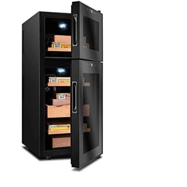 Imagem de Caixa de cigarro, cedro espanhol, armário de vinho refrigerado, operação silenciosa para vinho tinto, uva branca e champanhe, 4,86 ​​pés cúbicos
