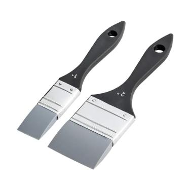 Imagem de UGPLM Pincéis de pintura de silicone ferramenta de pintura reutilizável cor shaper artista pincéis para diy artesanato óleo guache rosto corpo escrita, 2 unidades 1 pol. 2 pol.