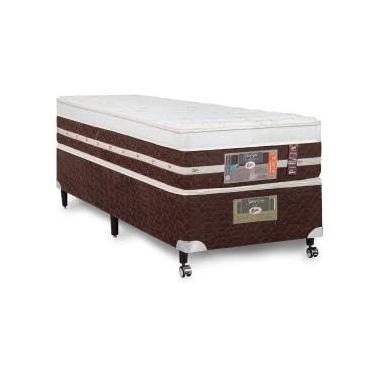 Imagem de Cama Box + Colchão Castor Solteiro Silver Star Air One Face Hibrido 88x188x59cm