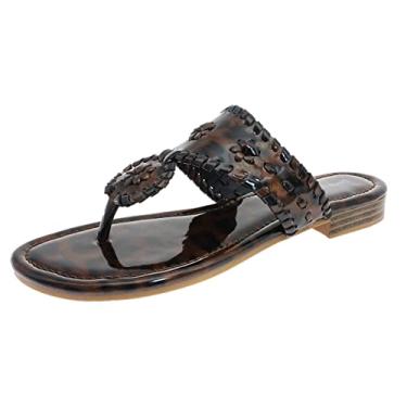 Imagem de Pierre Dumas Sandália feminina Rosetta sem cadarço, Marrom, 9