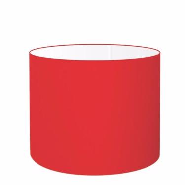 Imagem de Cúpula Abajur Cilíndrica Cp-7021 Ø45x25cm Vermelho