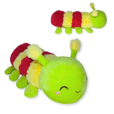 Imagem de Centopéia de Pelúcia Fizzy Toys Fofinho Macio Verde Lumi