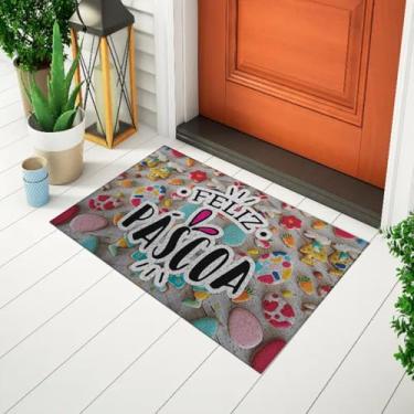 Imagem de Capacho Divertido Para Porta Tapete Decorativo de Pascoa - Feliz Páscoa Mimos CA593