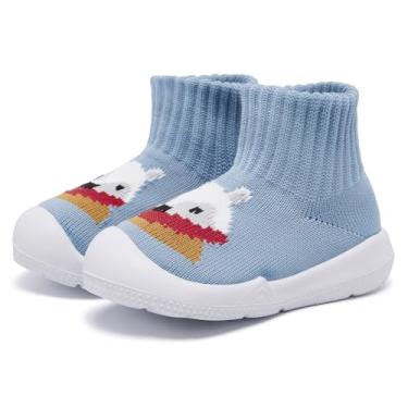 Imagem de MORENDL Pantufas infantis antiderrapantes para meninos e meninas, 15-24 meses