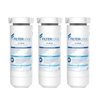 Imagem de FilterLogic Filtro de água para geladeira XWF, substituição para GE XWF, WR17X30702, modelos começando com GBE21, GDE21, GDE25, GFE24, GFE26, GNE21, GNE25, GNE27, GWE19, GYE18, GSE23, GSE25, GSS23, Pacote de 3 Anos
