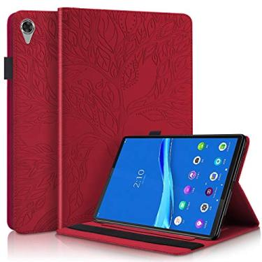 Imagem de PreCase para Lenovo Tab M10 HD (2ª geração) 10,1 polegadas 2020 capa TB-X306F Slim PU couro flip carteira capa fólio com suporte para caneta e bolso para cartão