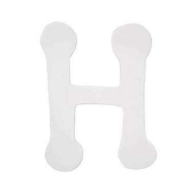 Imagem de Darice Letras de madeira 9185-H, ponto a ponto H, branco, 12 cm